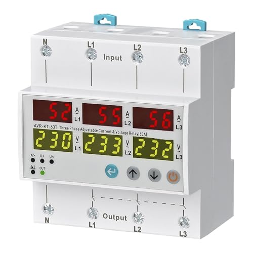 Relais de protection de tension AVR-KT-100T triphasé 3x380 V 63 A