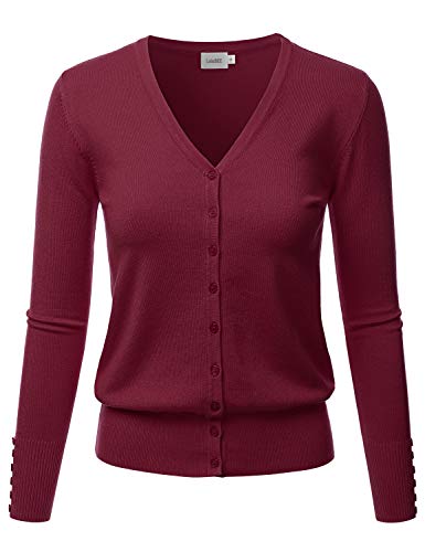Image of LALABEE Women's V-Neck Long Sleeve Button Down Sweater Cardigan Soft Knit(S-XXL)