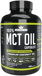 Natures Aid MCT Oil Capsules, 120 Capsules, 1200 mg