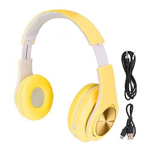 Culnflun Casque Bluetooth, réduction de Bruit Casque sans Fil Cuir PU en Cuir sur Oreille Pliable RVB Light Gaming Musique pour Enfants Adults Téléphone Ordinateur...