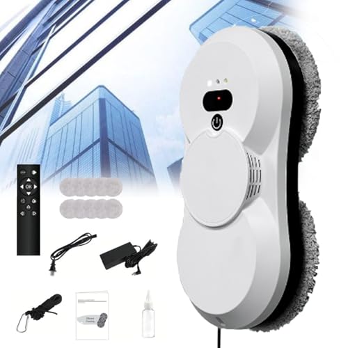 Robot per La Pulizia delle Finestre, Lavavetri con Aspirazione A Vuoto da 5600 Pa, Lavavetri Intelligente, Lavavetri Elettrico, capacità della Batteria di 500 mAh