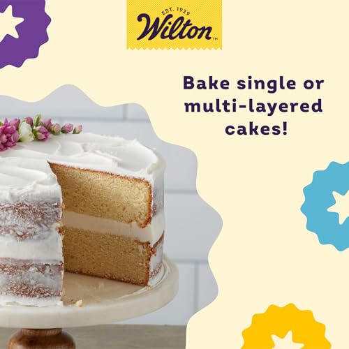 image for Wilton Aluminum 2-Piece Round Cake Pan Set, Durable Anodized Bakeware 
