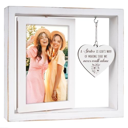 Hudiegify Mothers Day Gifts for Sister Sisters Birthday Gifts Gift for Sister Sis BFF Best Friend Besties Birthday Presents from Sis Picture Frame (Display Two 46)