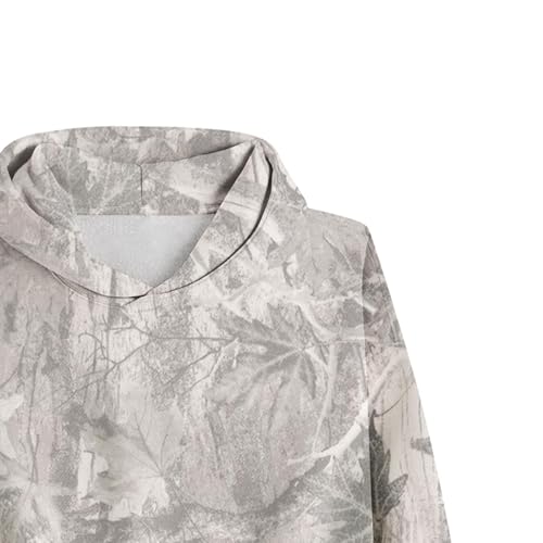 Womens Camo Hoodie Maple Leaf Print Oversized Hooded Sweatshirt Fleece Pullover Camouflage Hoodies for Women Trendy3