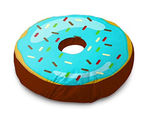 Image of Kesar Enterprises Donut /Doughnut Cushion /Pillow | Velvet Fabric|Birthday Gifts | Soft Toys | Suitable for Wheelchair, Car Seat, Home or Office for Kids Cushion | Size 14x14 inches