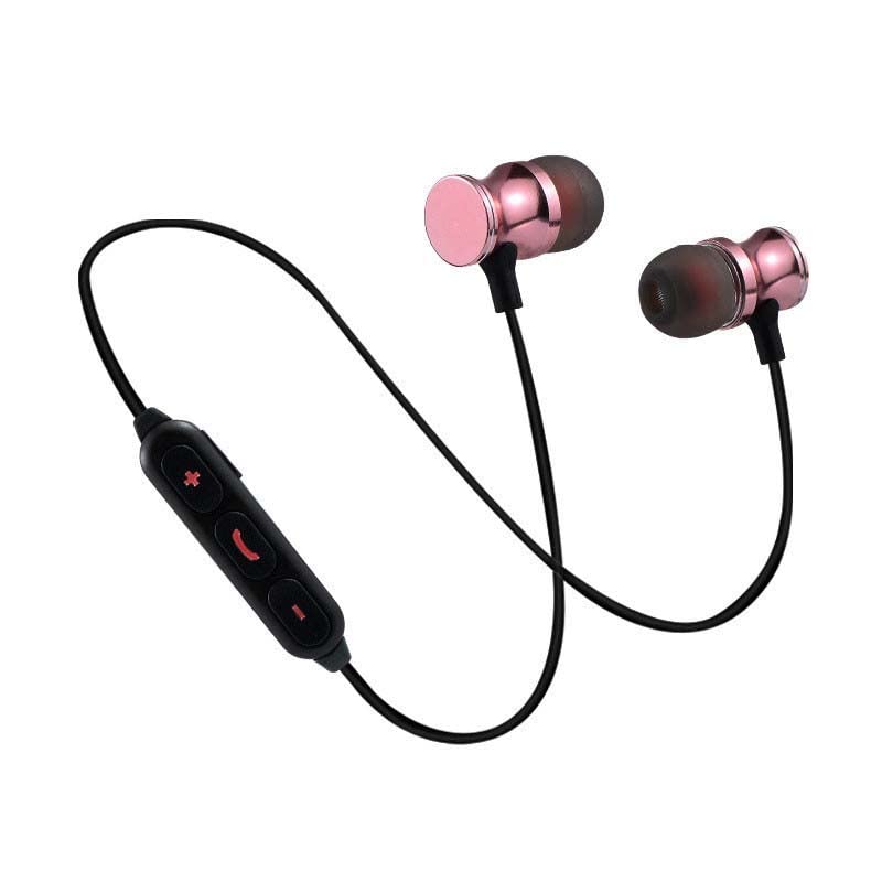 Auriculares Bluetooth Metal para Samsung Galaxy Z Flip3 Smartphone inalámbrico Control remoto sonido manos libres intraauriculares Univer (rosa)