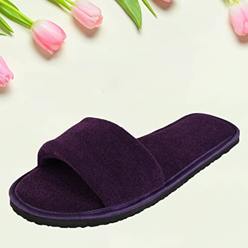 Image of Women's Home Slippers Indoor House Bedroom Room Carpet Open Toe Cloth Slippers Women Girls