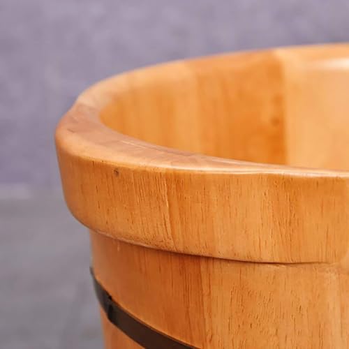Cubeta de baño de pies de roble hecha a mano para sauna y spa miniatura 2