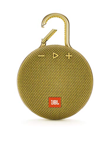 Image of JBL Clip 3, Wireless Portable Bluetooth Speaker with Mic, JBL Signature Sound, Integrated Carabiner, Vibrant Color Options with IPX7 Waterproof & AUX (Yellow)