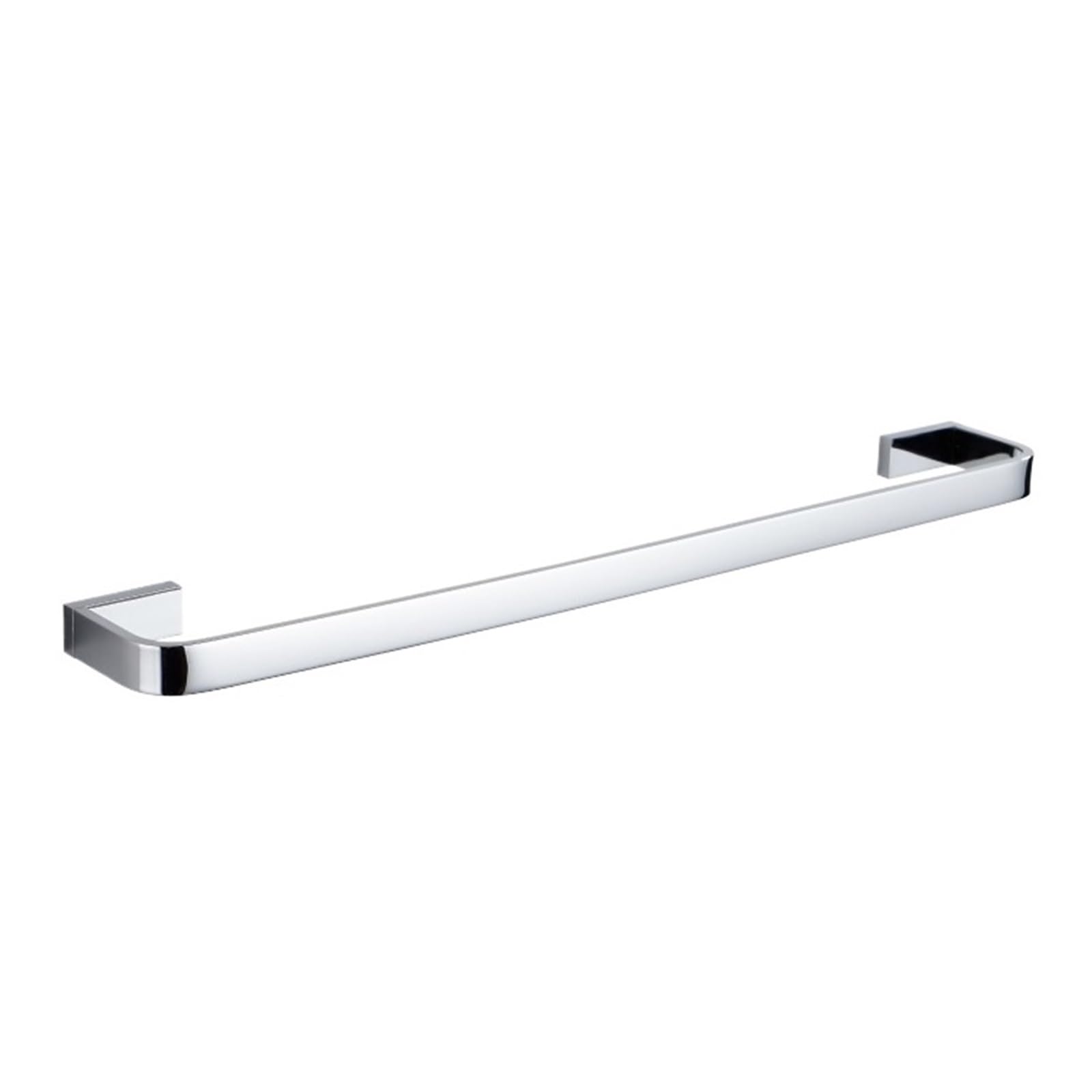 Brass Luxury Towel Holder Bathroom Wall Mount Single Rack Chrome Washroom Accessories Hanger Bar 30-50cm Easy Maintenance(Chrome 50cm)