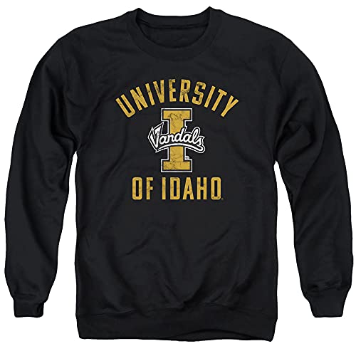 University of Idaho Official Uidaho Vandals Logo Unisex Adult Crewneck Sweatshirt,Black, Large