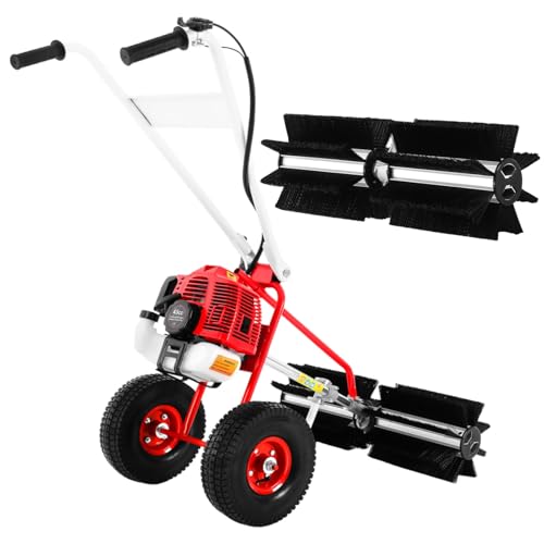 Schneefräse Benzin 43ccm Kehrmaschine Benzin Motorbesen...