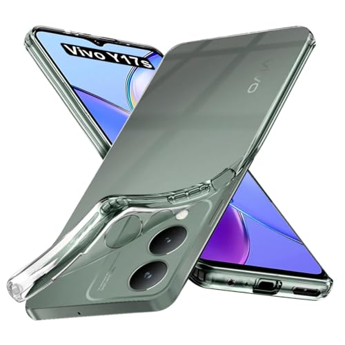 Image of Fashionury Ultra Soft Crystal Clear Back Case Cover for Vivo Y17s Shockproof Design | Camera Protection Bump | Bumper Case Cover for Vivo Y17s