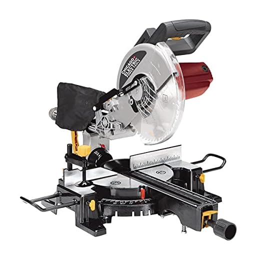 Chicago Electric 10 In. Sliding Compound Miter Saw With Bevel Cutting & Dust Bag, Extension Bars And Table Clamp