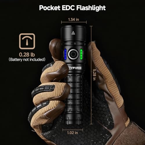 Image of SKYFIRE 3859LM High Lumens LED Tactical EDC Flashlight with Magnetic Base