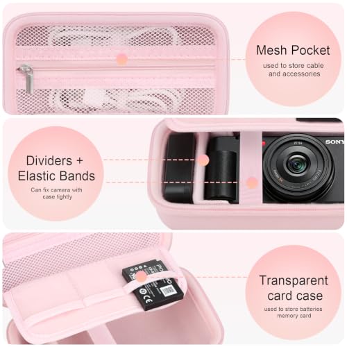 Image of Elonbo Camera Carrying Case for Sony ZV-1F /ZV-1 /ZV-1 II / RX100 VII /RX100III