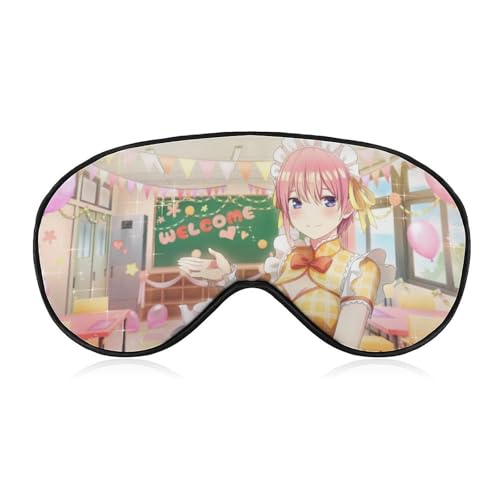 五等分の花嫁 中野一花 アイマスク キャラクター アニメ アイマスク 睡眠用 かわいい 睡眠改善 遮光 柔らかい 眼精疲労 目元疲労回復 安眠マスク 圧迫感なし 子供 男女兼用 ギフト