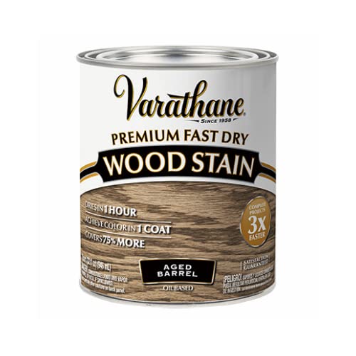 Varathane Premium Fast Dry Interior Oil-Base Aged Barrel Wood Stain - 1 qt.