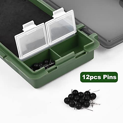 Luroad Karpfen-Rig Box mit Angelhaken, Karpfenangel-Aufbewahrungsbox Rig Board mit Pins Karpfenangeln Rig Container für… – Bild 4