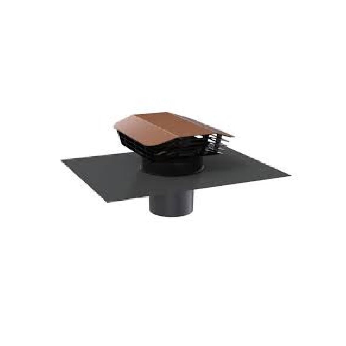 Chapeau de toiture 160mm rouge tuile pour rénovation de combles Clim & Ventil
