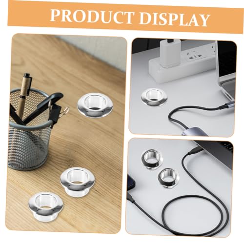 COHEALI 20 piezas pasamuros de cable robustos para escritorio, cubiertas para agujeros de cables para gestión y organización de cables miniatura 3