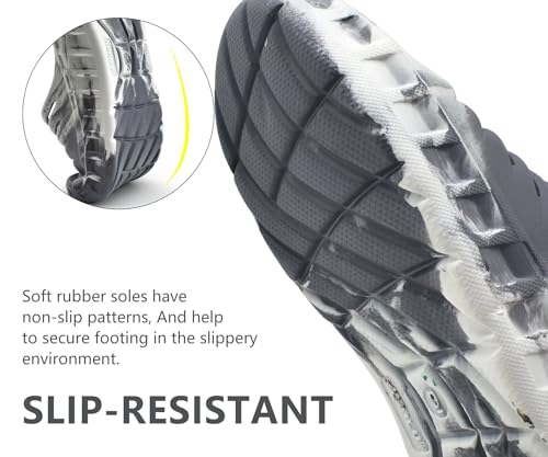 Image of GPOS Mens Sport Recovery Sandals Plantar Fasciitis Thick Cushion Slides Sandals Lightweight Comfort Orthotic Slippers