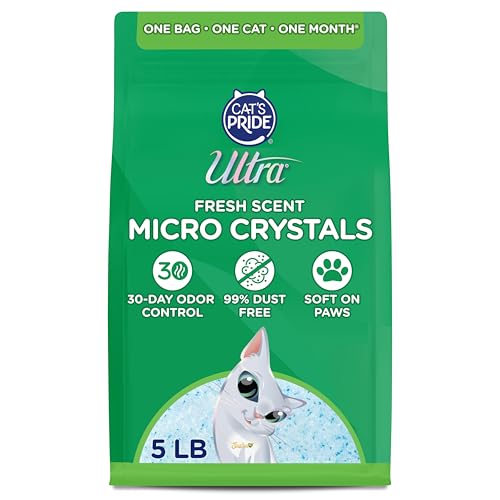 Ultra Fresh Scented Micro Crystals Premium Cat Litter - 99.9% Dust Free, Soft on Paws - 5 Lbs.