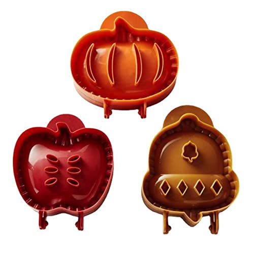 Dough Presser Pocket Pie Molds Fall Hand Pie Molds Apple, Acorn Pumpkin Party Potluck Hand Pie Molds 3D Mini Autumn Hand Pie Maker Apple Cookie Cutter Thanksgiving Pastry Tools Accessories Cover
