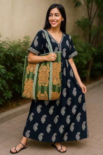 Cotton Kaftan Dresses for Women's v Neck Half Sleeves Cotton Swimsuits Cover up3