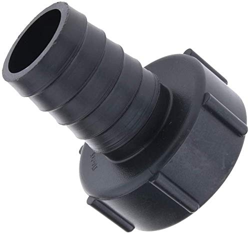 1000L IBC 60mm Water Tank Garden Hose Adapter Thread Valve Connector to 1 inch, Black, 1" - Image 4