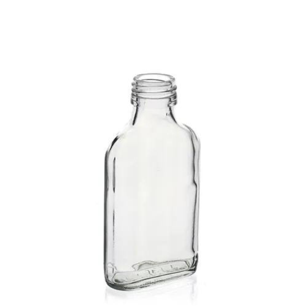 Lote de 50 botellas de vidrio de 100 ml, frascos de bolsillo, botellas para licores, degustaciones o muestras de productos