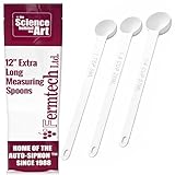 12' Long Measuring Plastic Spoon set. 1 Tsp / 1.8 Cup / 1/4 cup - 5 ml 28 ml 57 ml -...