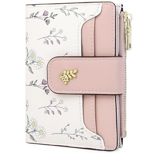 Image of Farcauo Womens Wallet with RFID Blocking Cute Small Wallets for Women Thin Pink Women's Wallet Kawaii Flower Card Wallets for Women Ladies