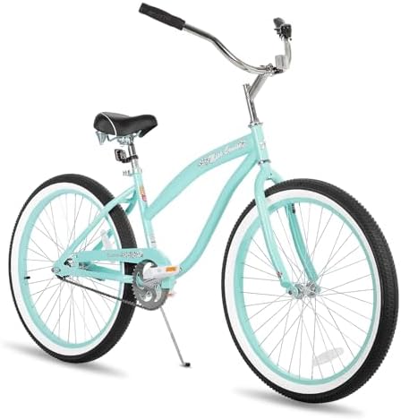JOYSTAR 24 Inch Kids Cruiser Bike for Girls Ages 9-12 Years Old Single Speed Beach Cruiser Bikes with Coaster Brake Kids