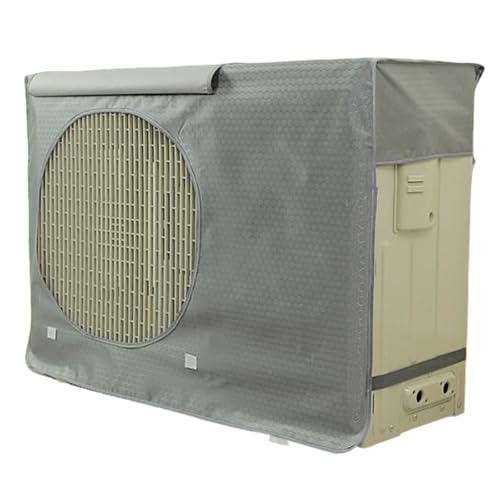 エアコンカバー 室外機用、室外機カバー、PVCオックスフォード布、取り付け簡単、日焼け防止、防水(Gray,80x30x55cm/31x12x22in)