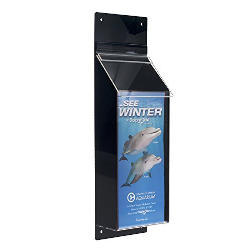 Acrylic Black Outdoor Trifold Brochure Holder