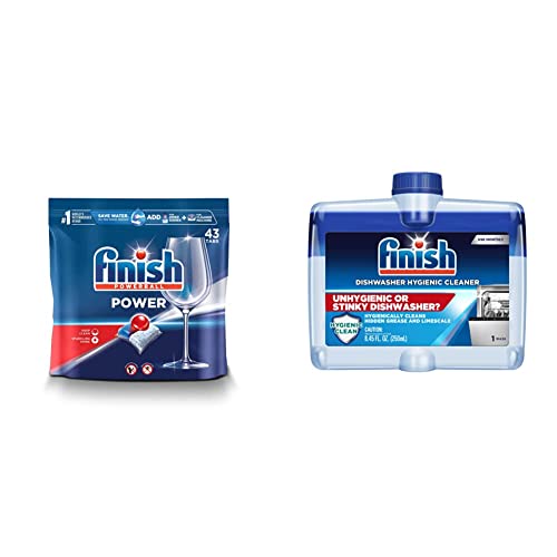 Finish Power - 43ct - Dishwasher Detergent - Powerball - Dishwashing Tablets - Dish Tabs & Dual Action Dishwasher Cleaner: Fight Grease & Limescale,Fresh,8.45oz