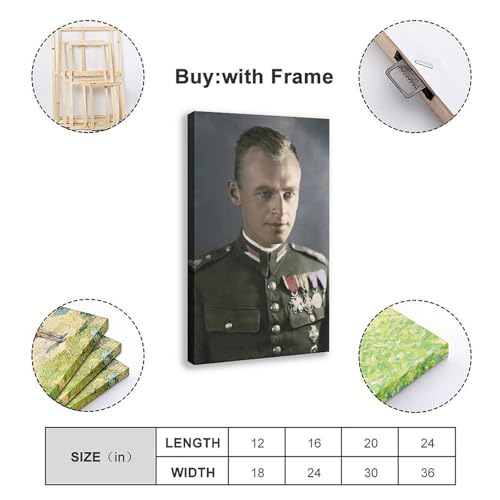 Witold Pilecki portrait impression sur toile grand format décoration murale