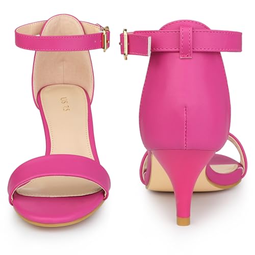 Perphy Open Toe Ankle Strap Kitten Heel Sandals for Women2