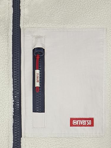 riverso RIVHenning Men's Hooded Jacket Regular Fit Hoodie Jacket Zip Fleece Jacket Sweat Jacket Hooded Fleece Jacket Blue Beige Black Green S M L XL XXL 3XL 4XL 5XL, Birch Beige, M - Image 4