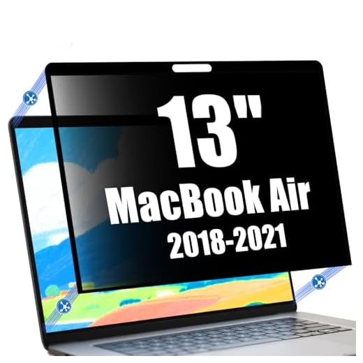 Magnetic Privacy Screen for 13 Inch MacBook Air (2018,2019,2020) Anti-Blue Light and Anti-Glare Protector Ultra Slim Laptop Screen Filter (A1932,A2179,A2337)