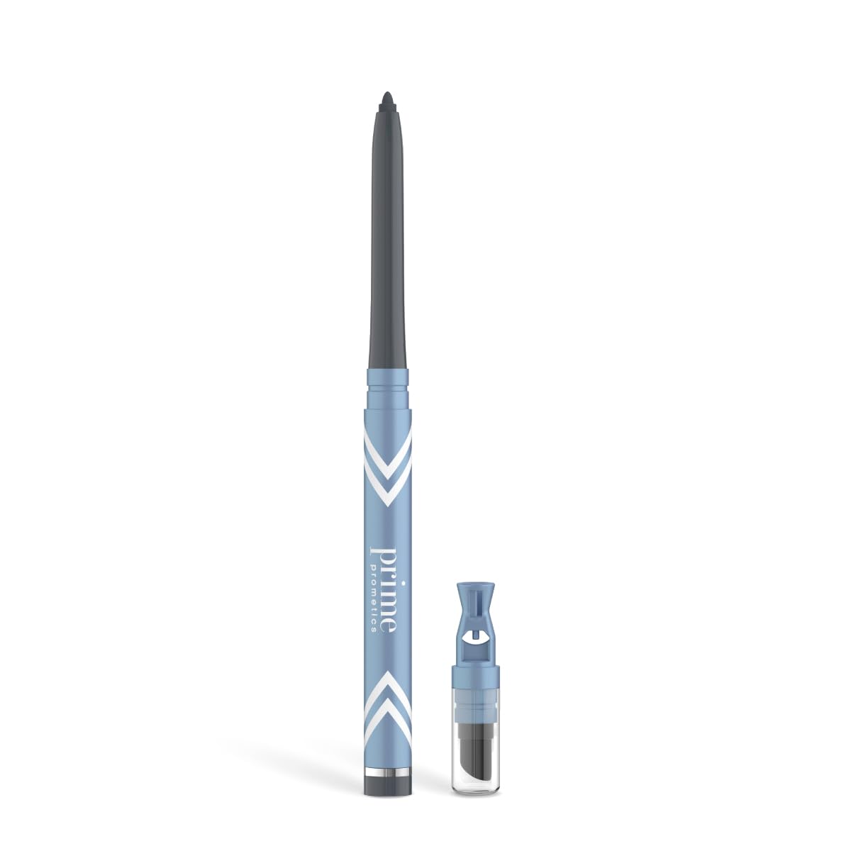 Prime Prometics PrimeEyes Glide Eyeliner for Mature Women – Waterproof, Long-Stay and Mess-Proof – Gel Cream Texture, Discreet Sharpener and Effective Smudger (Smoky)