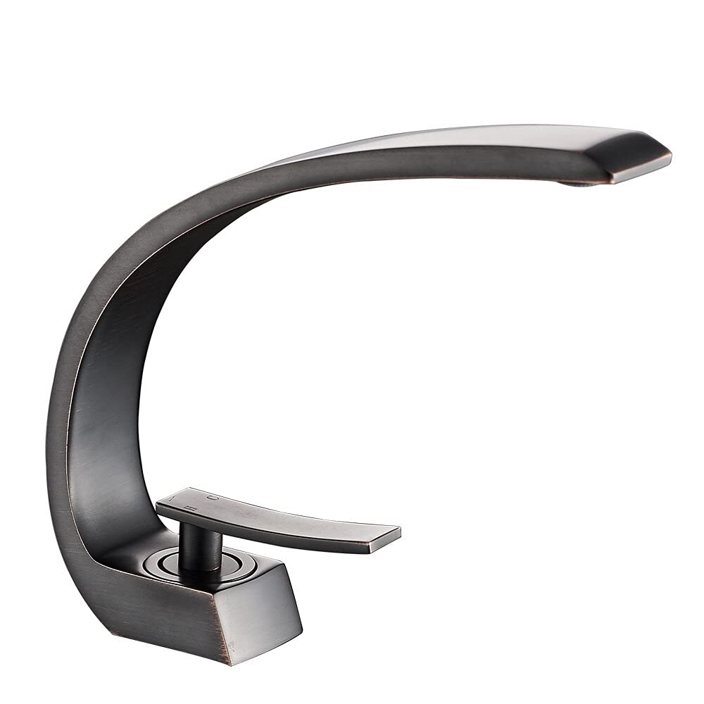 Mitigeur de lavabo en laiton marron anti-corrosion à cartouche céramique durable