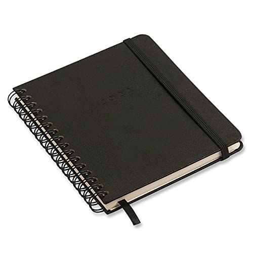 Agenda Planner Cicero, Wire-o 2022 Clássica Semanal Notas A5 Preto, Grande
