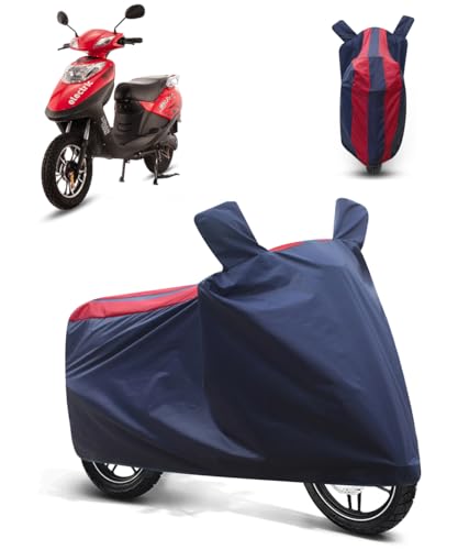 Image of FABTEC Bike /Motorcycle Body Cover Compatible with Hero Electric Atria(Red & Blue)