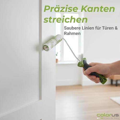 Colorus Lackierwalzen Set 10x Schaumwalze Lackrolle 11 cm gerade mit Bügel – Ansicht 3