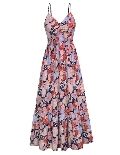 Image of GRACE KARIN Womens Summer Floral Maxi Dresses 2026 Long Flowy Boho Dress Beach Vacation Sundresses Casual Clothes with Pocket