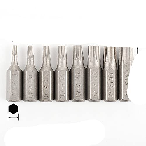 Hordion Torx-Schraubendreher-Bit-Set – 8-teilig, T8 Bis T40, 6,35 Mm Sechskant, S2-Stahl