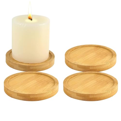 JOZMMZEOOA 4 Piezas Candelabros para Velas 8cm Portavelas Decoracion Redondos...