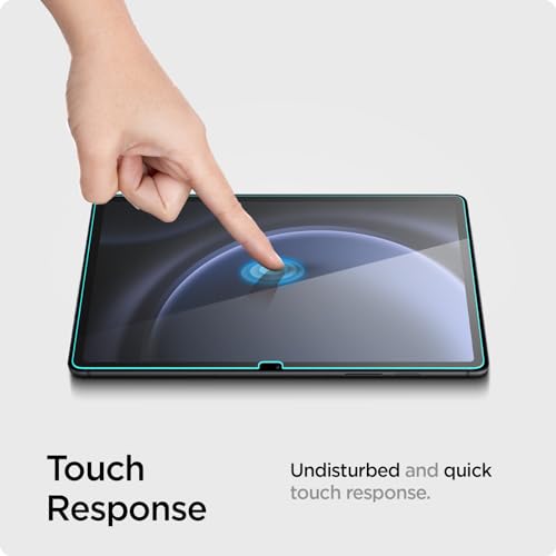 Spigen Glas.tR Slim Schutzfolie kompatibel mit Samsung Galaxy Tab S9 FE+, Kristallklar, Kratzfest, 9H Härte Folie – Ansicht 4